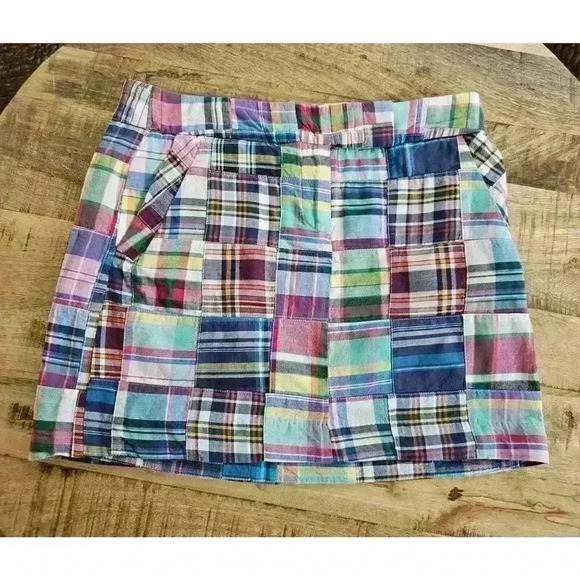J. Crew Dresses & Skirts - J. Crew Madras Patchwork Plaid Mini Skirt Women's Size 2 Preppy Nautical